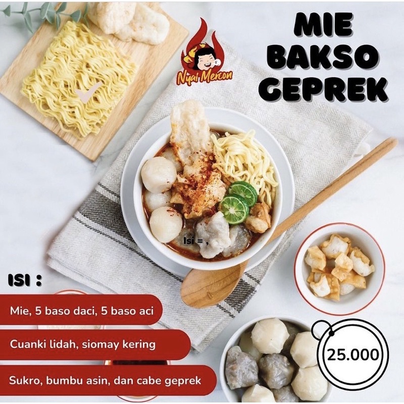 

MIE BAKSO GEPREK NYAI MERCON