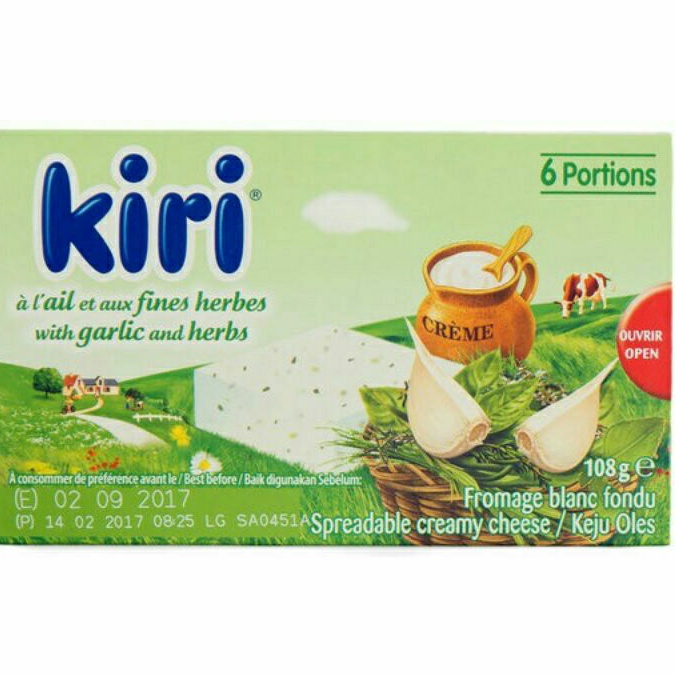 KIRI  Cheese Creamy With Garlic &amp; Herb 108g | Keju Oles