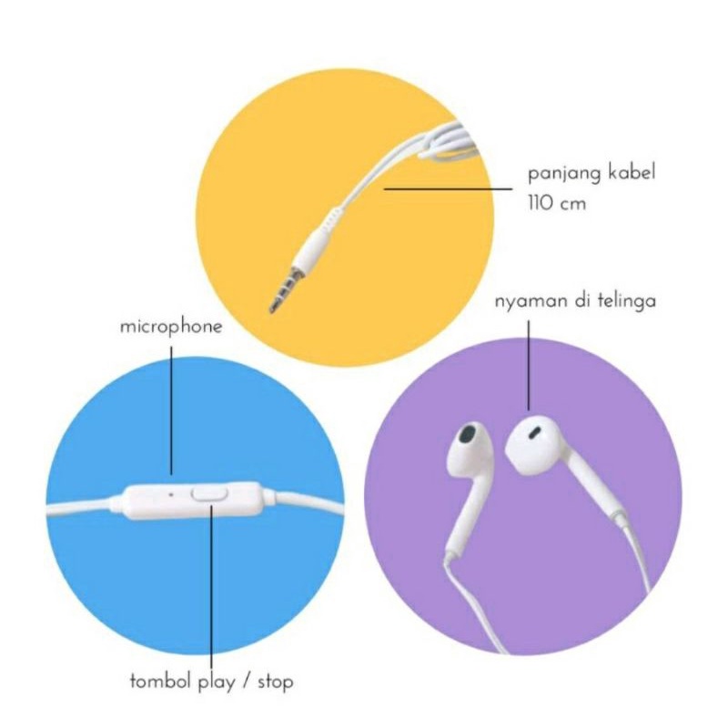 HEADSET HANDSFREE PRO HPB-195P STEREO EARPHONE HPB195P MURAH BERKUALITAS