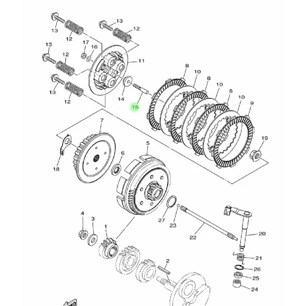 ROD PUSH 1 BAUT STELAN STOTH STUT KOPLING R15 OLD LAMA V2 MX KING VIXION NVA BYSON ORIGINAL