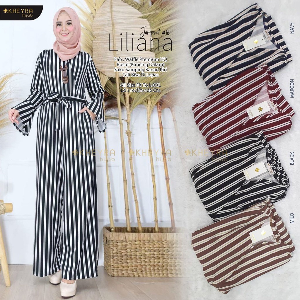 OK - BARU JUMPSUIT WANITA HIJAB  JUMPSUIT WANITA MURAH  JUMPSUIT WANITA DEWASA CASUAL  LILIANA #16