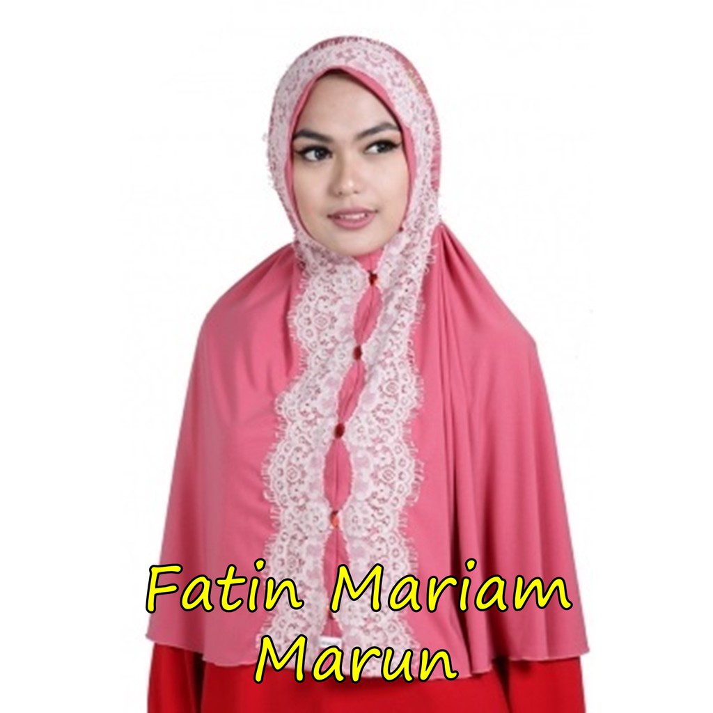 FATIN MARIAM Bergo Instan Panjang Jilbab Syari Kerudung Langsung Pakai