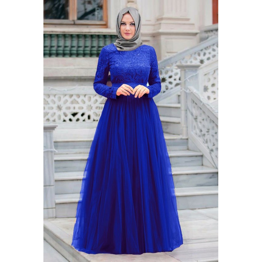 Mokokomo MX Almaer Maxi Long Dress Terusan Fashion Muslim Wanita