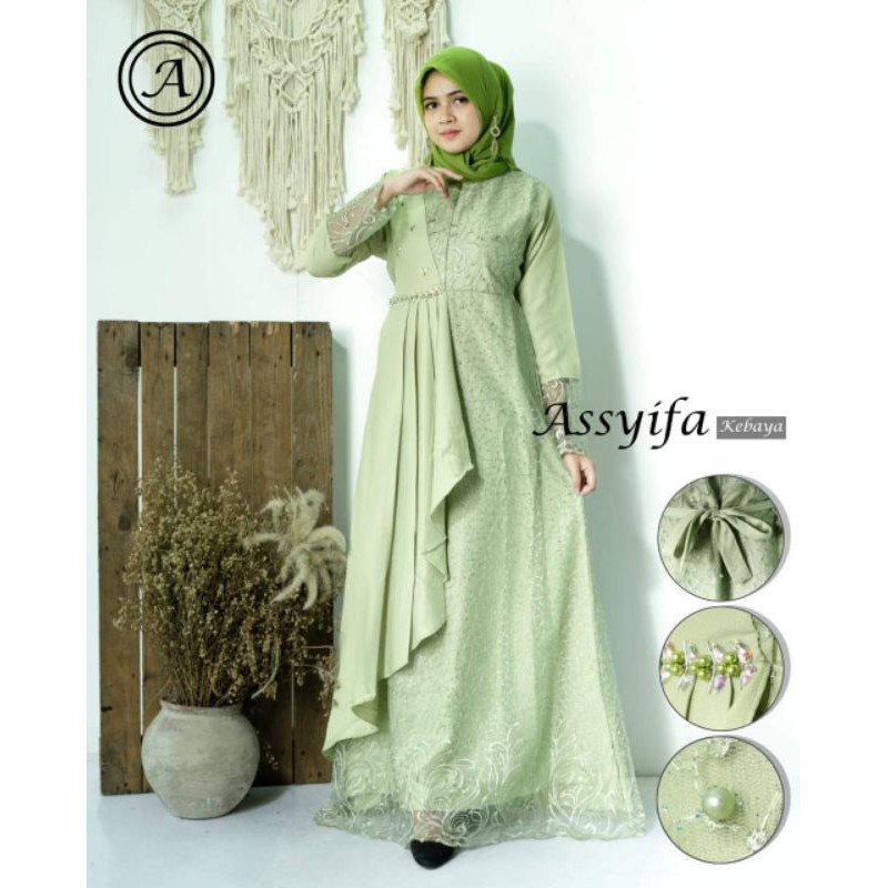 REAL PICT DRESS KONDANGAN/GAMIS TULLE MEWAH/BY ASSIFA