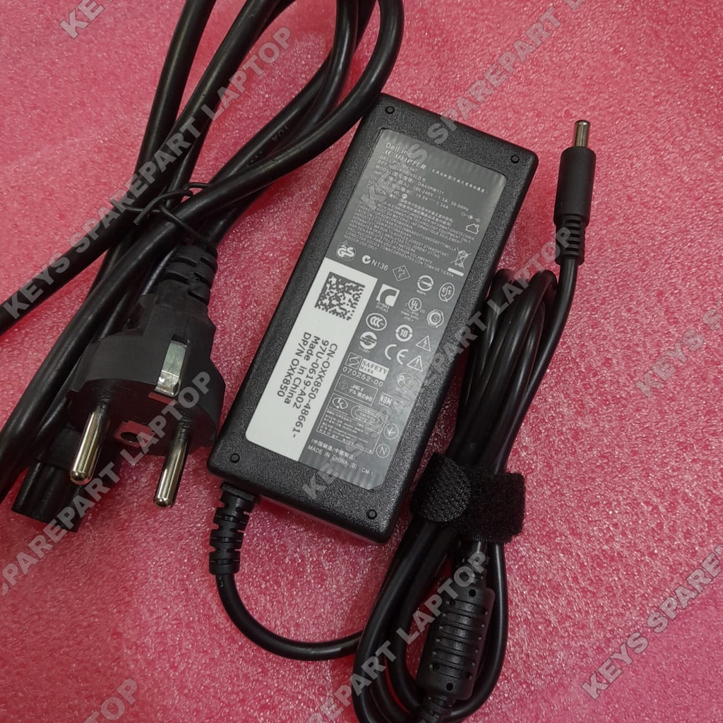 Adaptor Charger Casan Laptop Dell 19.5V 4.5 3.0 XPS 13- PA-1M10  inspiron 13 5000 p69g p69g001 13 7000 7347 7348 7352 14 3000 P60G P60G001 14-3451 14-3458 14-5000 Latitude 14 3410 P129G P129G001 14 3400 3490 15 3500 3510 3590