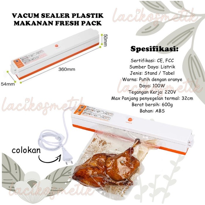 ✨LACIKOSME✨ VACUM SEALER PLASTIK MAKANAN FRESH PACK - PRO VACUM FRESH PACK SEALER