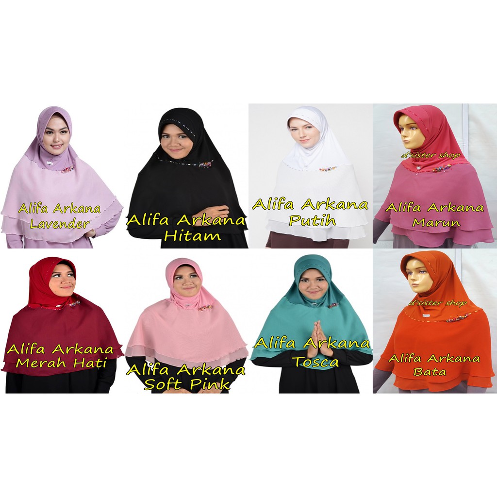 ALIFA ARKANA / Jilbab Pesta Kerudung Instan Panjang Hijab Syari