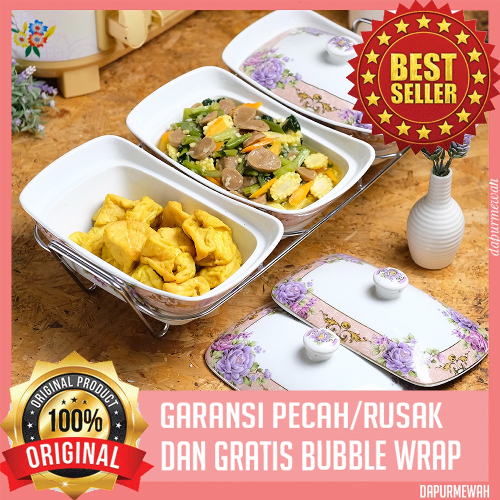 VICENZA ALAT SAJI DENGAN RAK / WADAH SAYUR + SENDOK / PRASMANAN VICENZA - B751 BA751 ORIGINAL