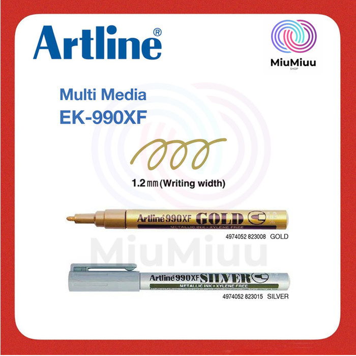 

SPIDOL METALIK PERMANENT MARKER ARTLINE EK 990 XF EMAS SILVER 1.2 MM