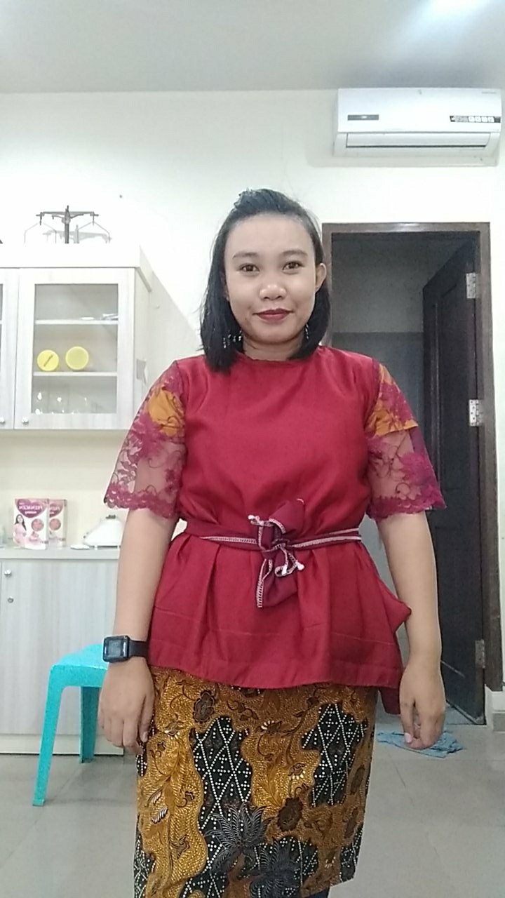 Simifashion Couple Dress Batik Solo Asli Bahan Brokat Mix Super Premium