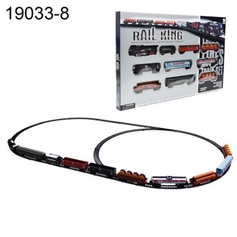 Mainan anak rel track kereta api rail king series jumbo railking