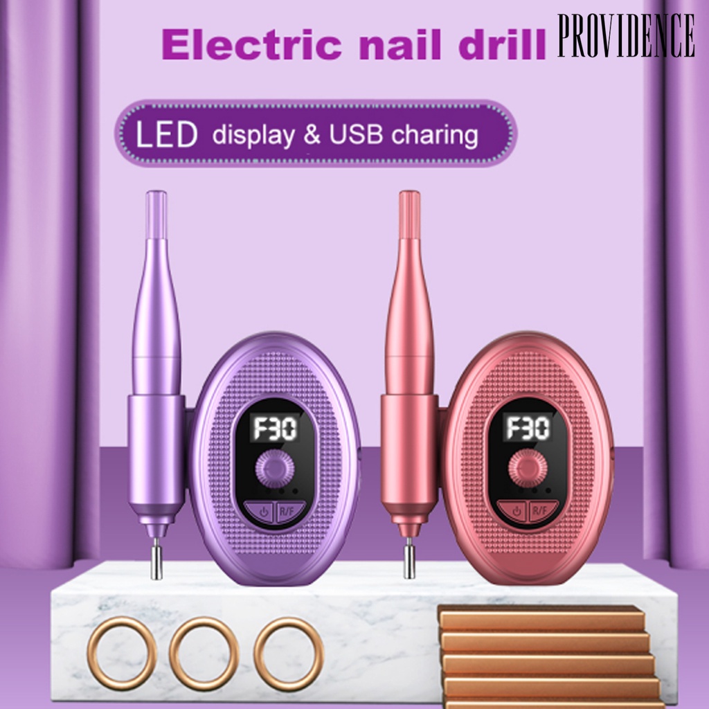 Providence Mesin Bor Poles Kuku Elektrik Portable Usb Rechargeable Untuk Salon / Manicure