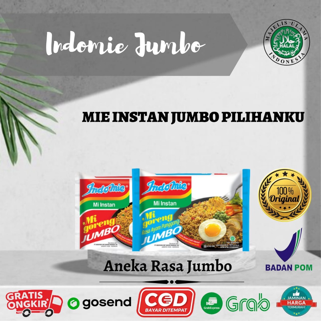 

Mie Instan Indomie Goreng Jumbo Special Dan Ayam Panggang Satuan Murah