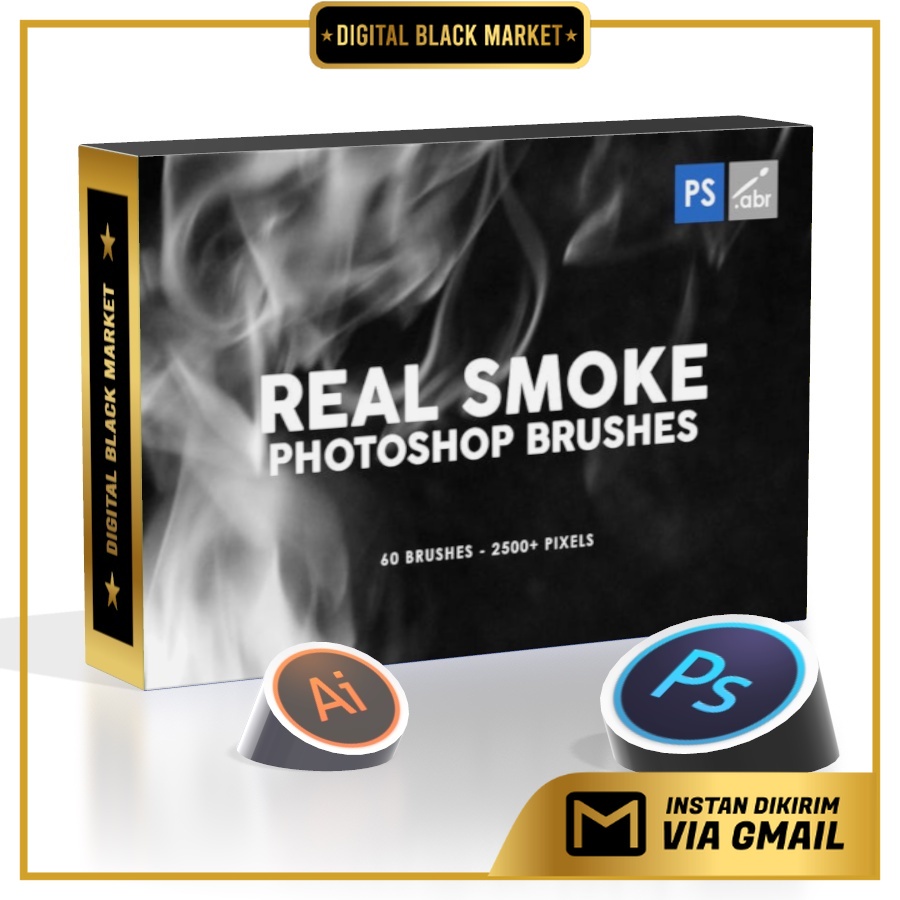 60 Real Smoke - Photoshop Stamp Brushes