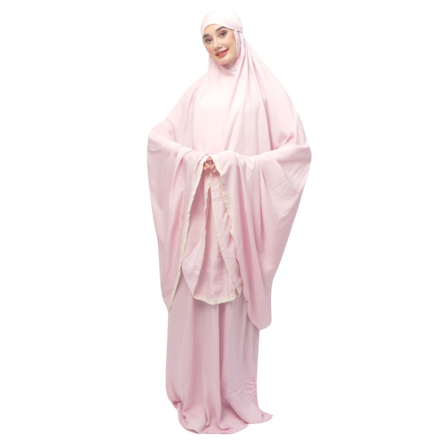 MUKENA TAZBIYA RENDA PLAIN BLOSSOM ALLSIZE
