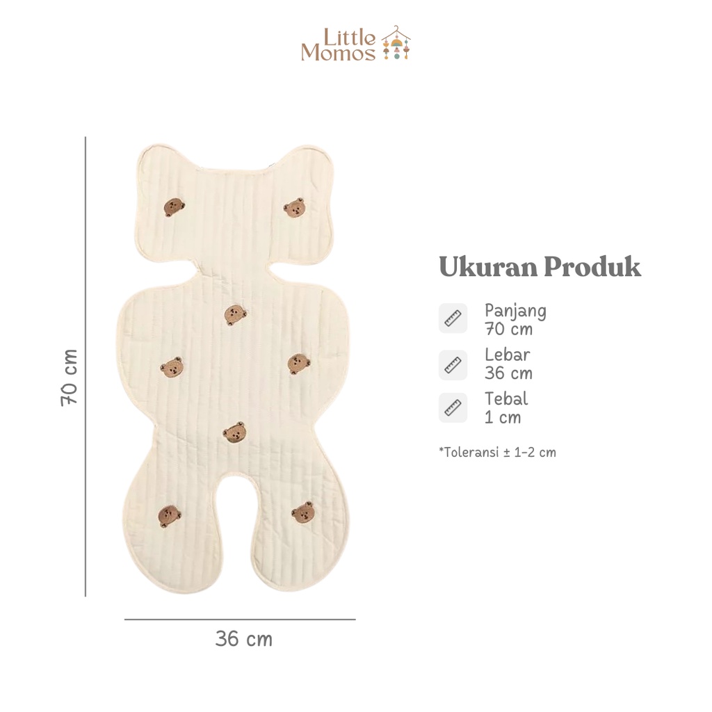 Little Momos Premium Baby Stroller Liner Korean Bear Edition / Alas Stroller Bayi