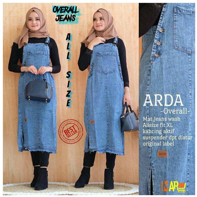 Overall Jeans Wanita Baju kodok dewasa Over all jeans