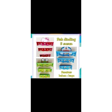 RAK DINGDING KARAKTER,rak dingding 3 susun karakter lucu