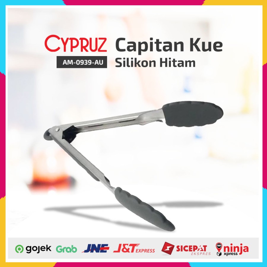 CYPRUZ Capitan Silikon Steel Abu Cake Tong Penjepit AM-0939-AU