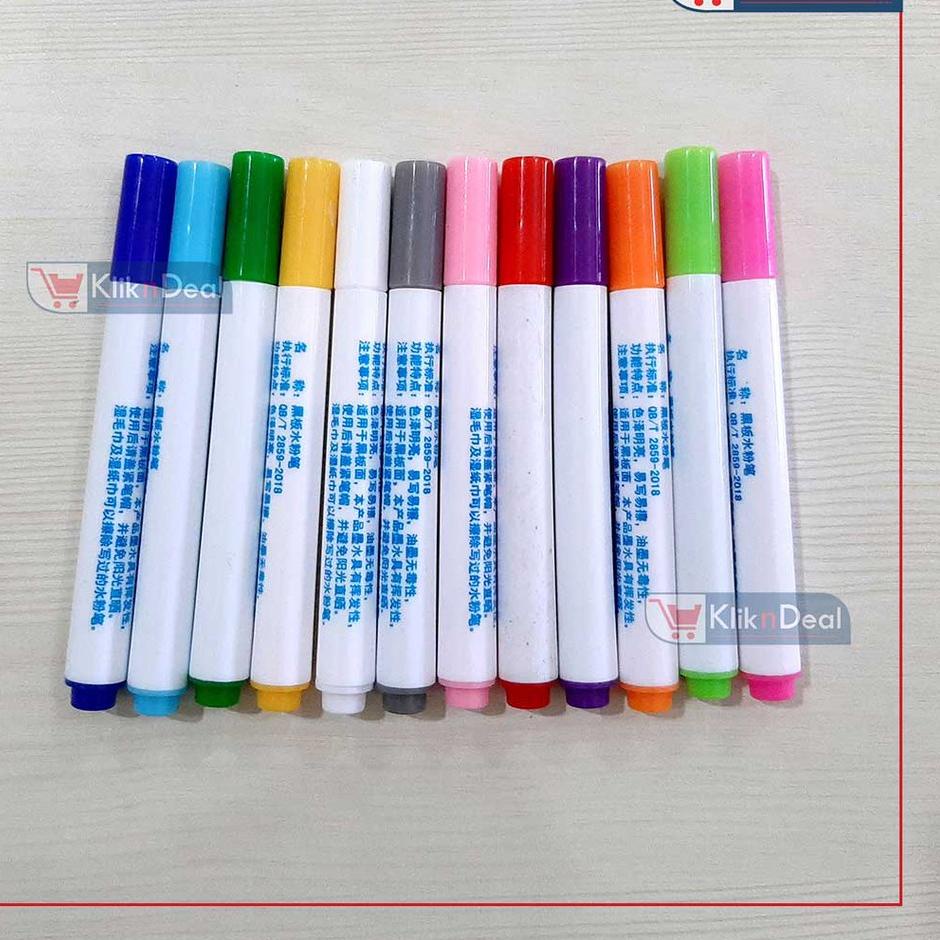 

fxab Spidol 12 Warna Untuk Buku Gambar Bisa Dihapus dan Whiteboard Anak - 1 Set Drawing Books Refill Pen tcef469