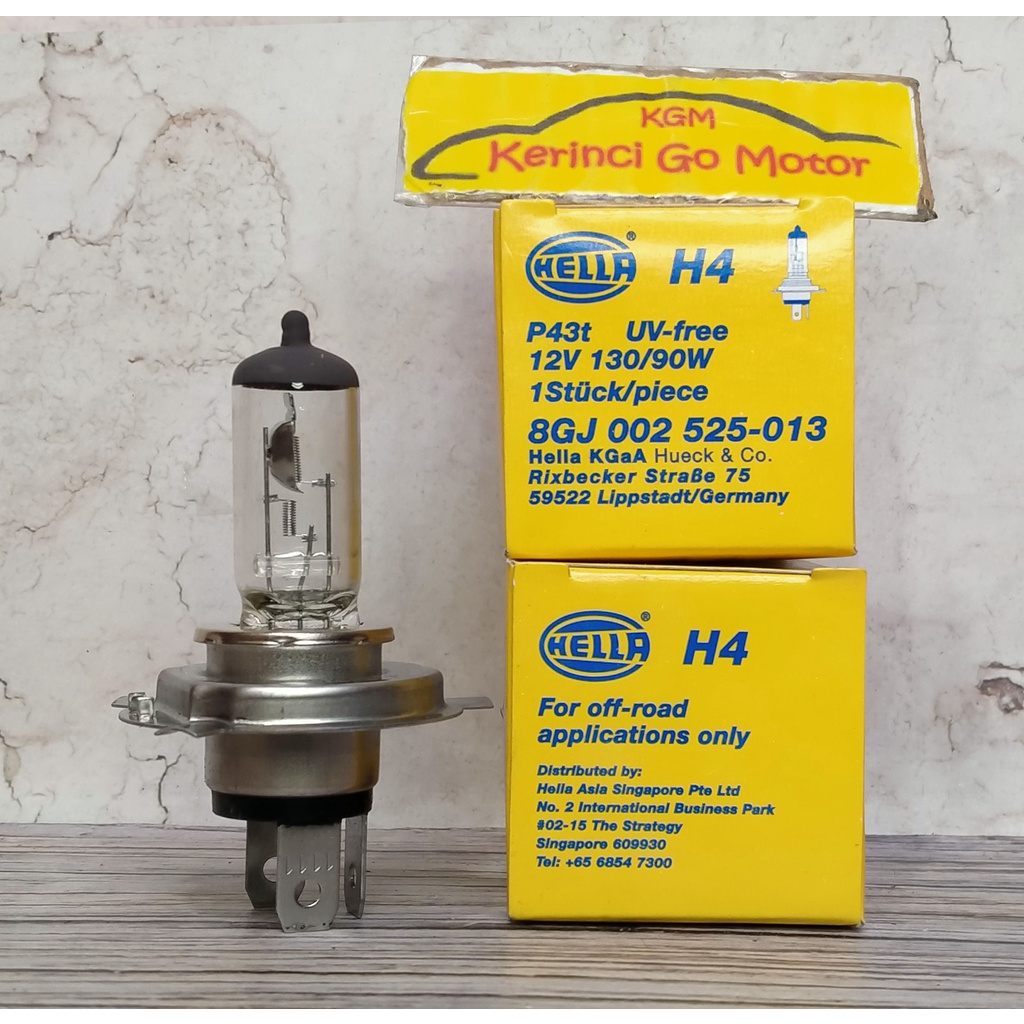 HELLA BOHLAM LAMPU HALOGEN H4 12V 130/90W 8GJ 002 525 013