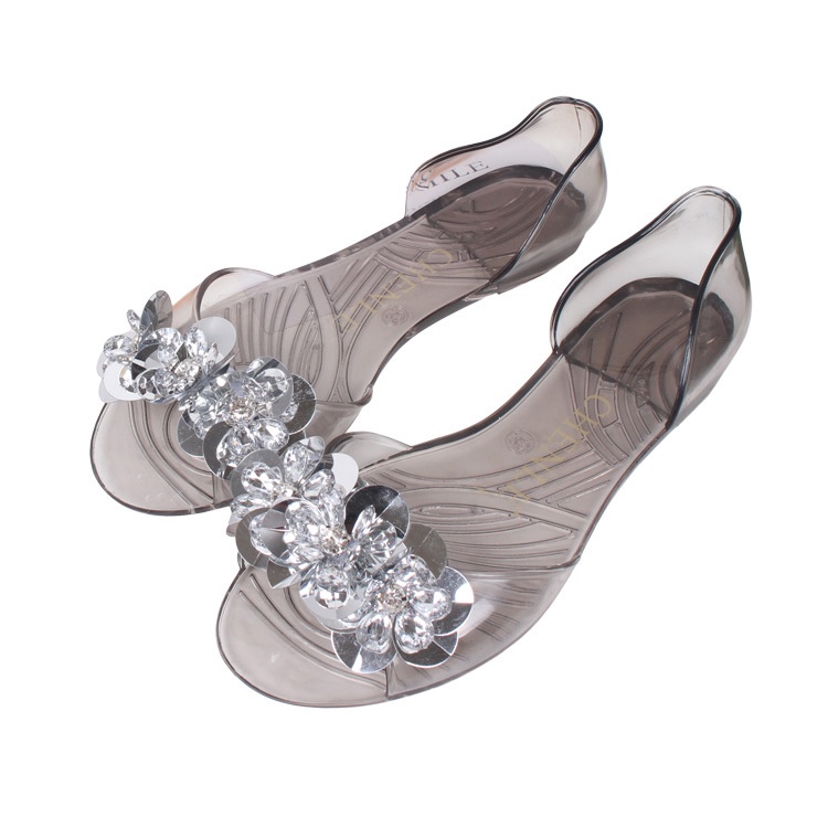 Korean Paillette Embllished Jelly Sandals 5090(36-40)