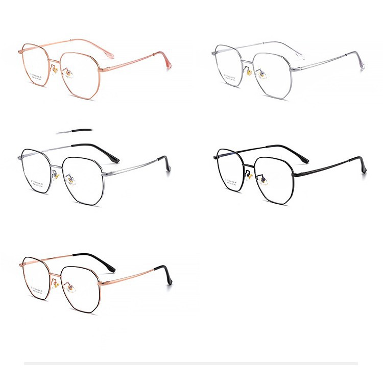 ♥TMALL88♥ Kacamata KM70 Kacamata Baca Frame Anti Radiasi Metal Gaya Retro Untuk Pria / Wanita