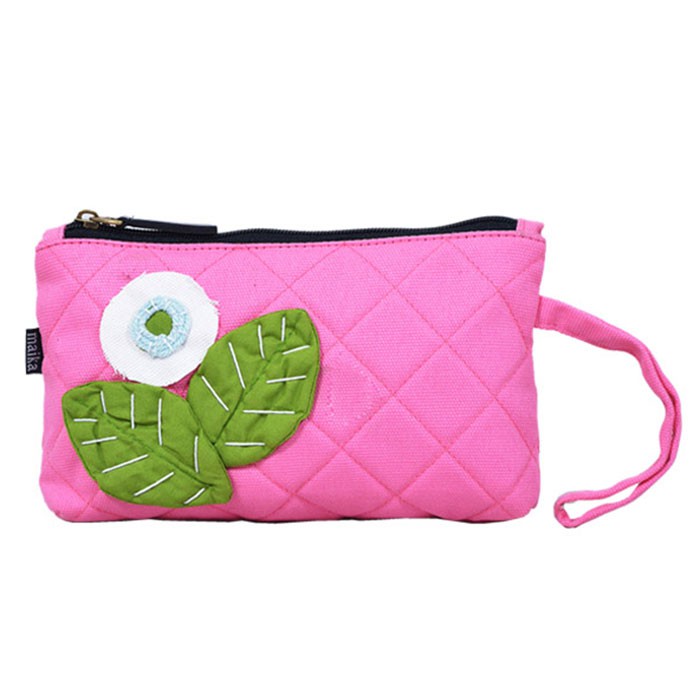 Tas Kanvas Pouch Maika etnik RUA PINK untuk Wanita