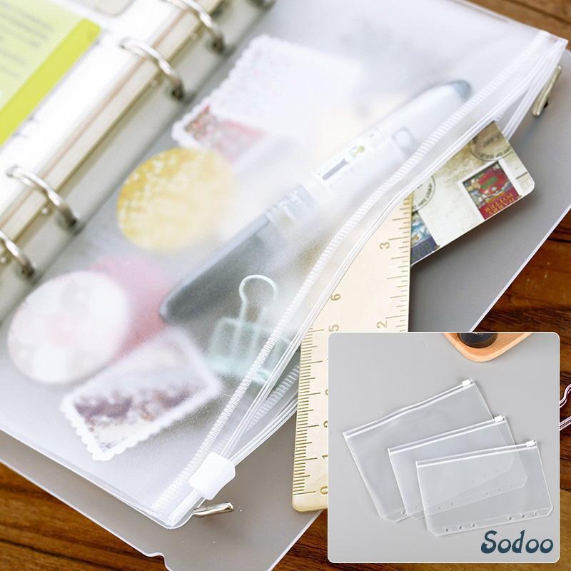 

A5/A6 Zipper Bag Binder/ziplock sleeve warna warni binder/zipper Pocket Ziplock Binder Organizer Pocket Binder Kantong Alat Tulis Sleeve Card COD