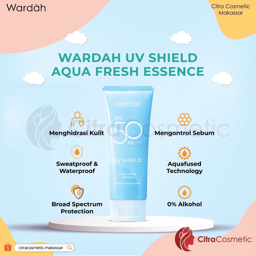 Wardah Uv Shield  Aqua Fresh Essence | Active Protection Serum | SPF 50 PA++++ sunscreen | Light Matte Sun Stick