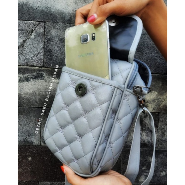 SLING BAG PHONE CLASY BORDIR 3 RUANG