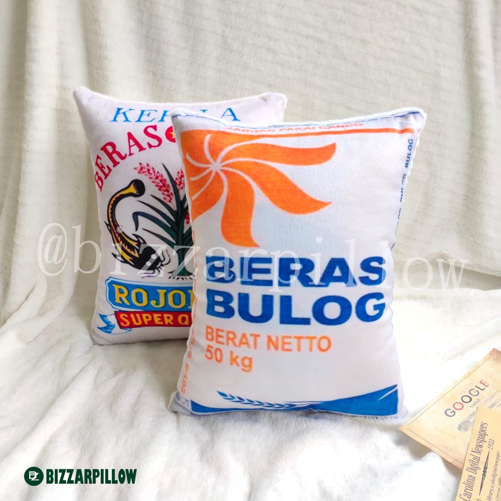 Bizzarpillow Bantal Sembako Beras / Gula Pasir / Teh Celup Bantal Sofa Bantal Unik BZ128