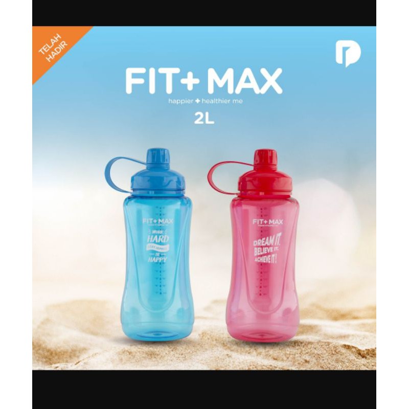Botol Minum 2 liter bpa free food grade technoplast Fit+ Max 2L BPA Free