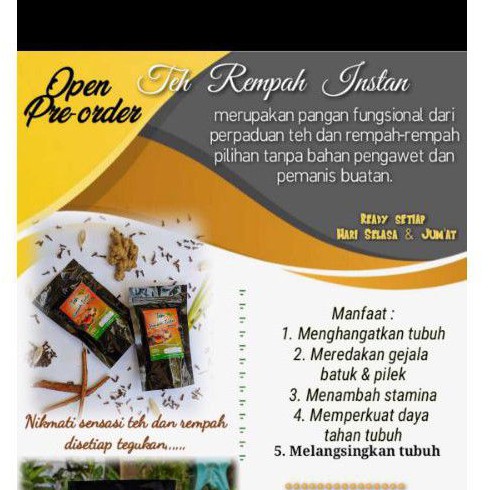 

Beli 2 gratis 1 Teh Rempah Instan