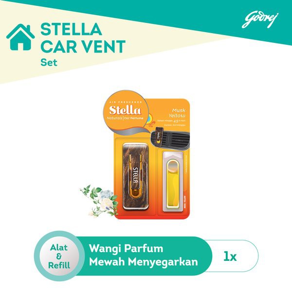 Stella Pengharum Ruangan Mobil Parfum Set Musk Yellow