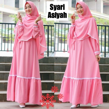 Baju Gamis Syari Terbaru 2019 Pakaian Wanita/ Pakaian Muslimah/ Seragam Buat Pengajian Muslim Qory