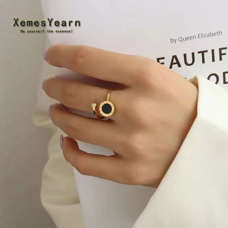 Cincin bvl satu zircon titanium korea anti karat