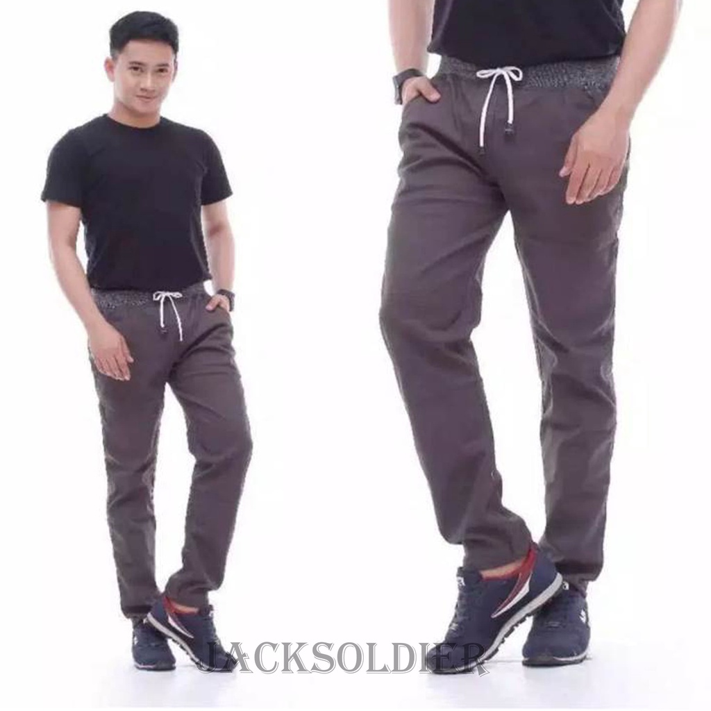 Celana Chino Celana Rib Panjang Bahan Stretch 100% Mulur Elastis Bigsize Jumbo