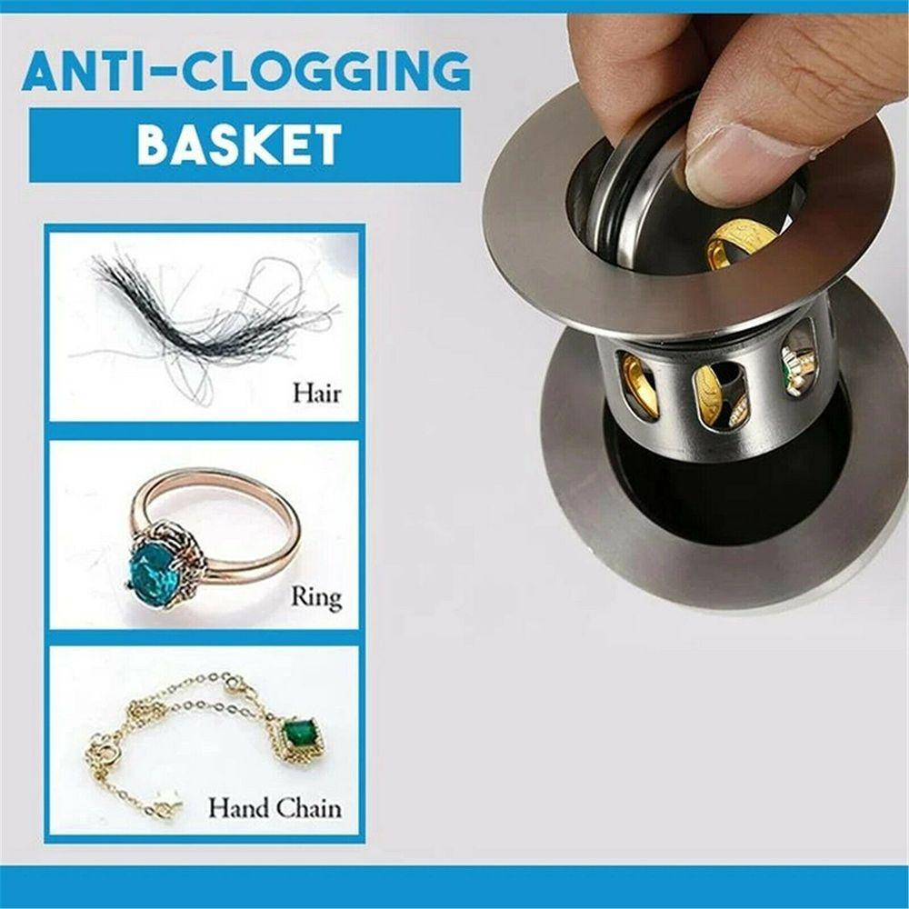 Nanas Wastafel Cuci Bounce Drain Filter Aksesoris Kamar Mandi Universal Explosion-proof Wastafel Drain Plug