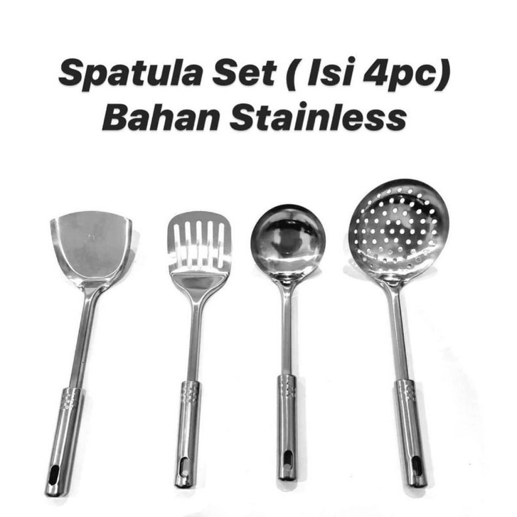 Spatula set 4in1 - Spatula Stainless steel Set - Spatula Kitchen Set Stainless Steel 4 Set