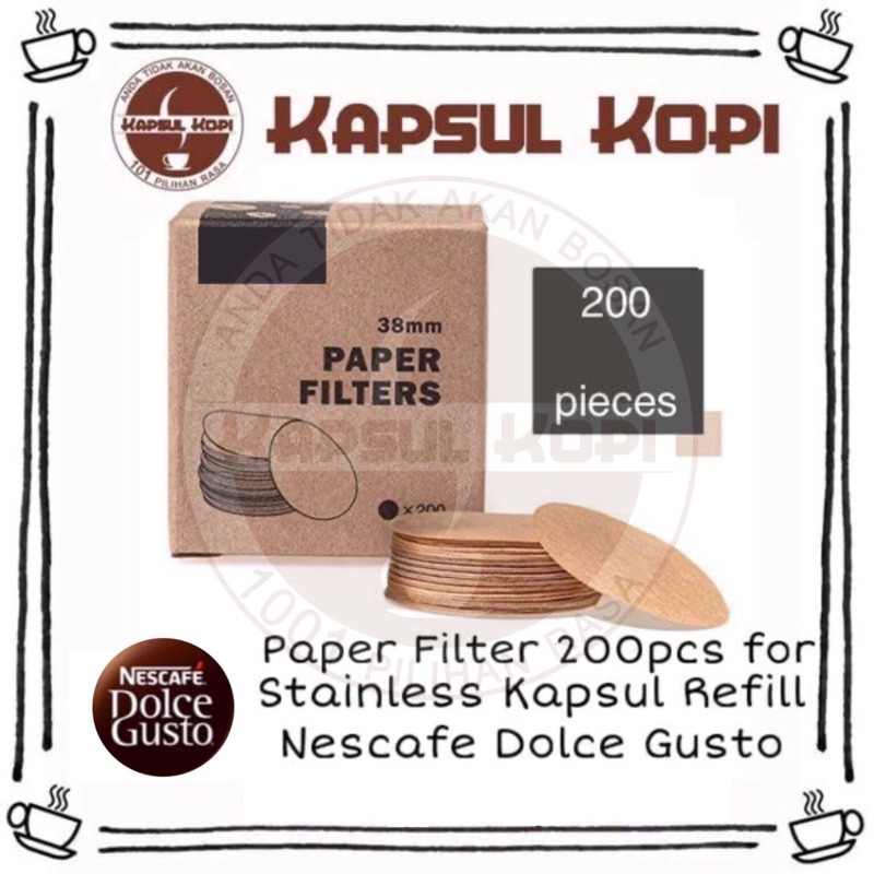 

Paper Filter Coffee Capsule Refill Stainless for Nescafe Dolce Gusto Food Grade BPA Free Kapsul Kopi
