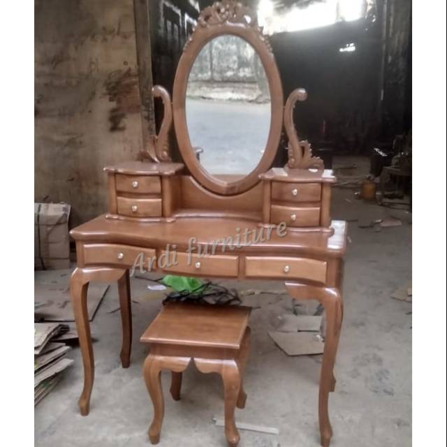 MEJA RIASAN - MEJA RIAS - TOLET - KACA CERMIN - MEJA RIAS UKIR JEPARA