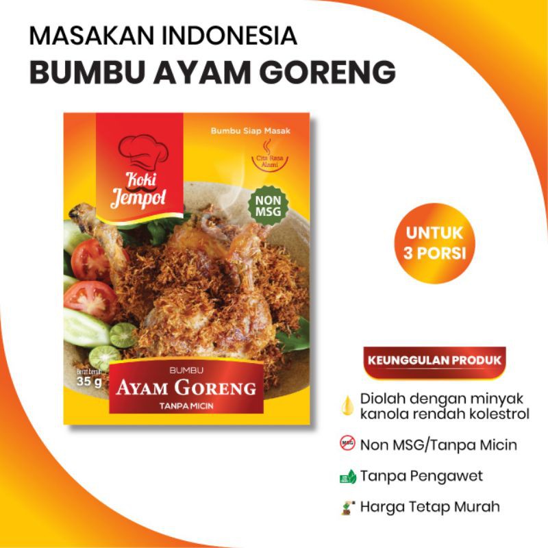 

Bumbu Ayam Goreng Bakar Non MSG Tanpa Micin