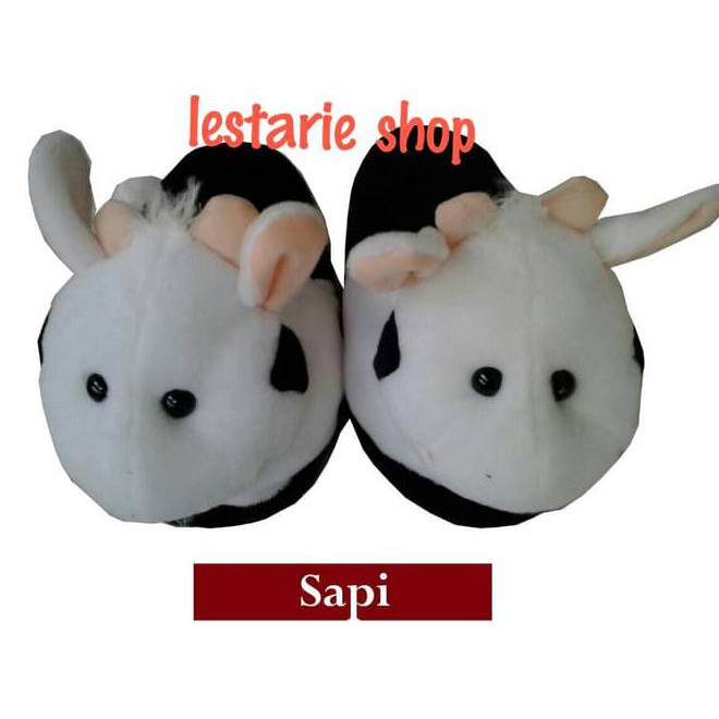 sandal boneka dewasa sapi L/sandal lucu dewasa