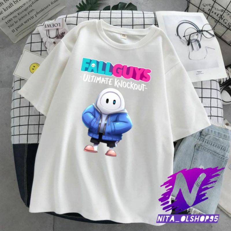 kaos anak fall guys baju karakter fall guys terbaru