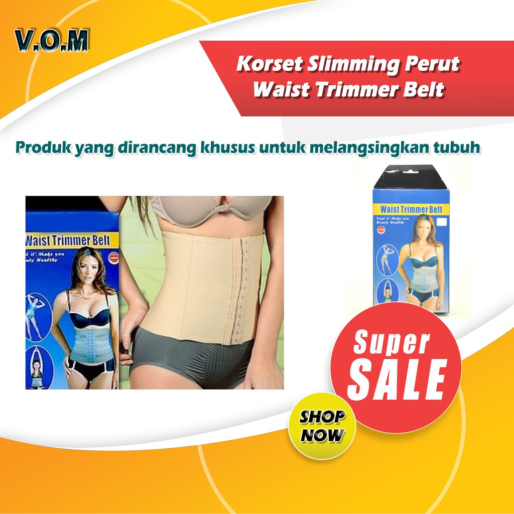 VOM-Korset Slimming Perut / Waist Trimmer Belt - Beige 0360