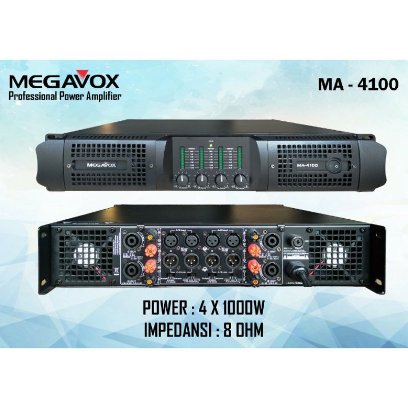 POWER MEGAVOX 4 CHANNEL MA-4100 ORIGINAL
