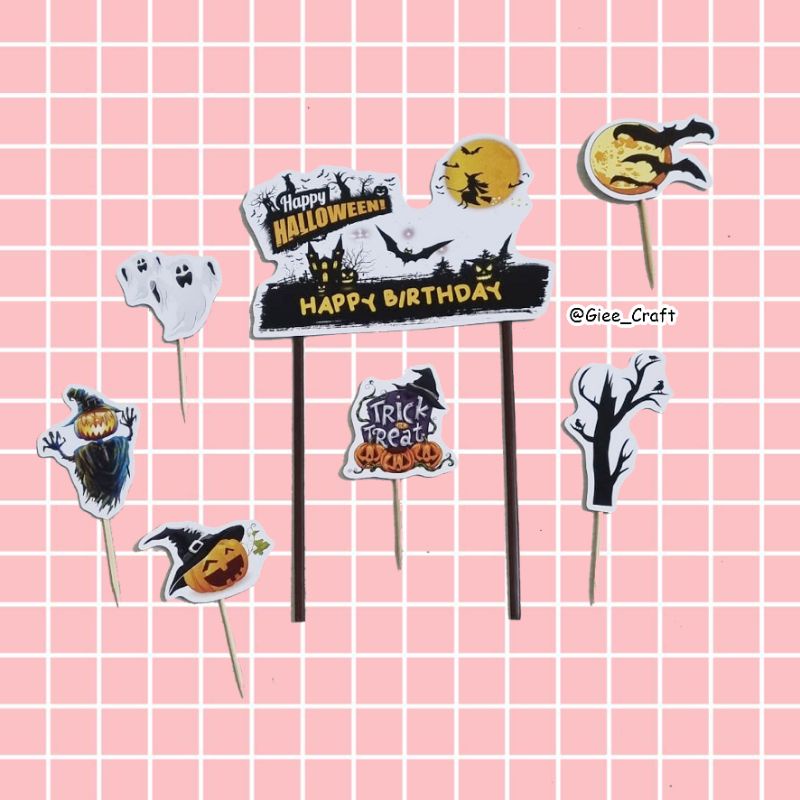 Cake Topper HALLOWEEN / Topper Kue HALLOWEEN / Hiasan Kue HALLOWEEN / HALLOWEEN