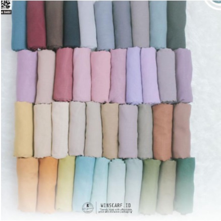 Bella Square Hijab Segiempat Bahan Polycotton warna ungu lavender lilac magenta purple murah