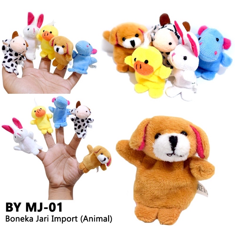 Boneka Tangan Hand Puppet Mainan Edukasi Anak Bayi Sensorik Boneka Binatang Belajar bercerita